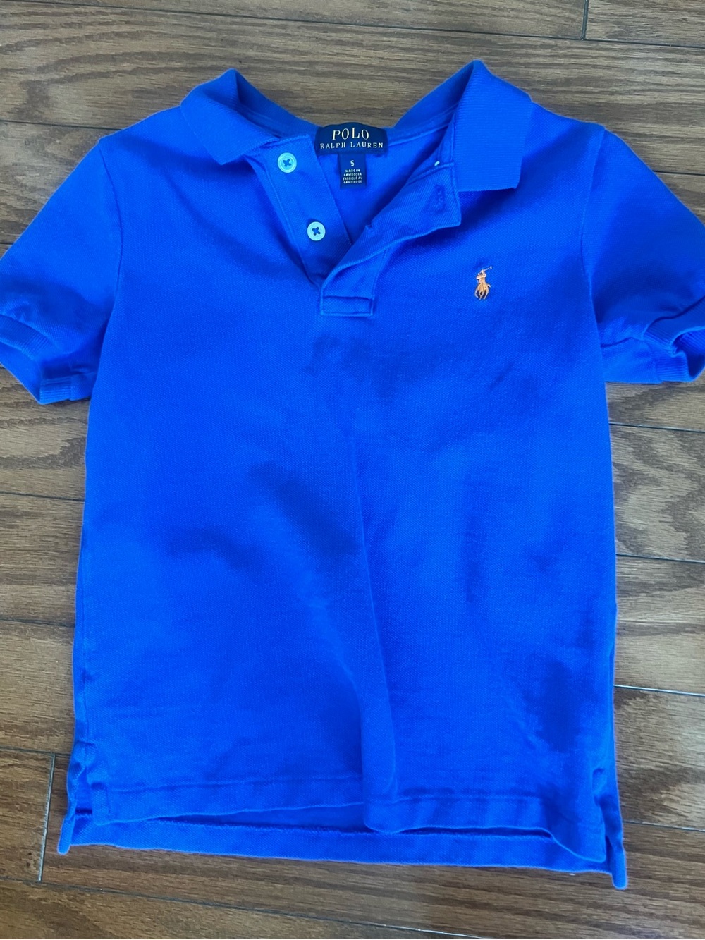 Polo by Ralph Lauren Kids Polo in Royal Blue with Orange Pony